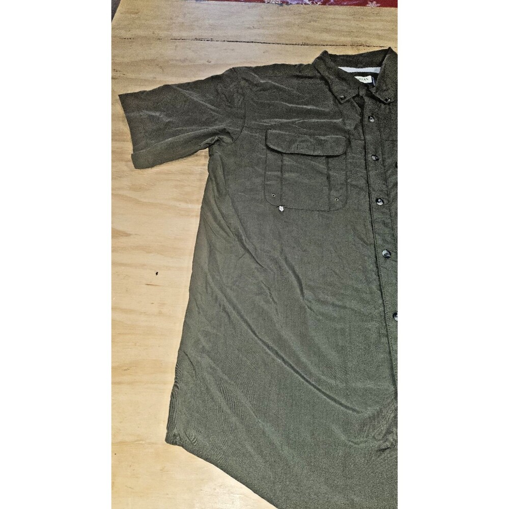 NEW Magellan Outdoors OLIVE Fishing Shirt Mens Medium M vented LAGUNA MADRE - Picture 4 of 12